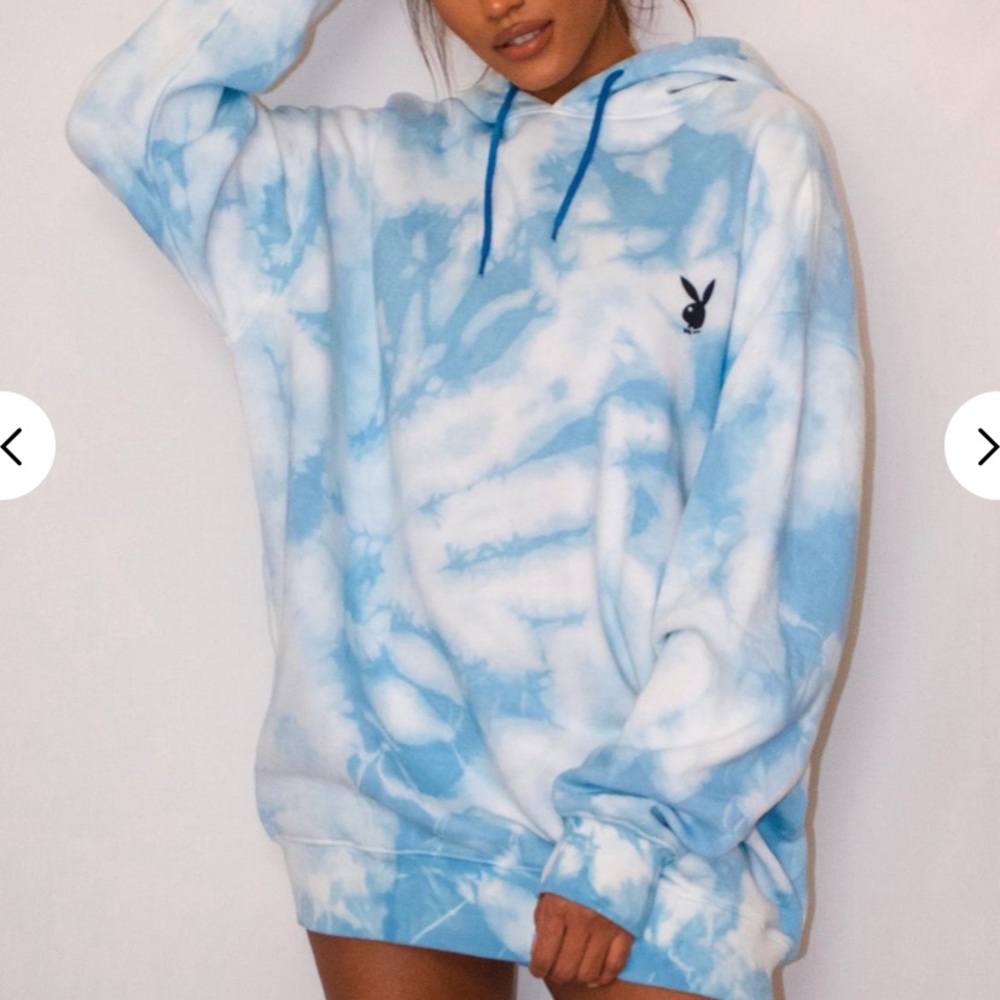 Missguided xplayboy tie dye collection hoodiedress